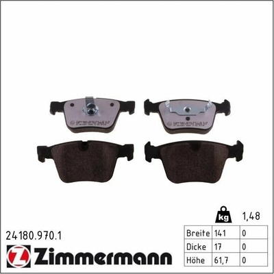Sada brzdových platničiek kotúčovej brzdy ZIMMERMANN 24180.970.1