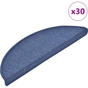 vidaXL Изтривалки за стълби, 30 бр. , 56x17x3 см, сини, полукръгли (3365740)