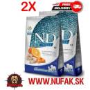 N&D dog Ocean Pumpkin Adult Medium & Maxi Codfish & orange 2 x 12 kg