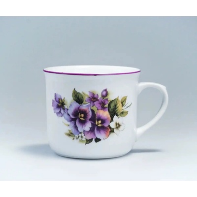 Český porcelán a.s. Dubí Vařák porcelánový hrnek macešky 0,65 l