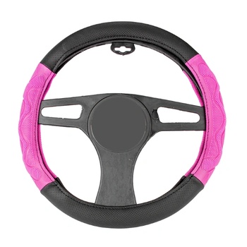 Калъф за волан 38см, с 3d розови ленти