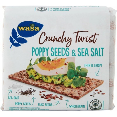 Wasa chrumkavý celozrnný chlebík s makovými semienkami 245g