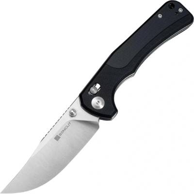 Sencut Slybolt Black G10 Handle Satin 9Cr18MoV Crossbar Lock S25001-1
