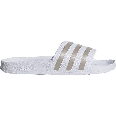 Adilette Aqua slides - White (Footwear White / Silver Metal / Footwear White)