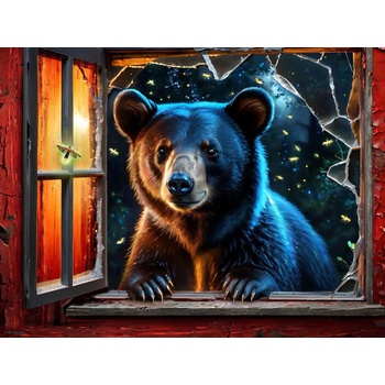 SunsOut - Puzzle Bear and Fireflies - 500 piese