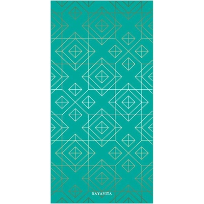 Nayavita Funkční sportovní ručník Teal Lines 100 x 50 cm