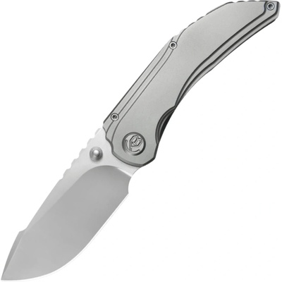 KB Knives Snorri Silver Bead Blast M390 Blade Sandblast Titanium KB388A