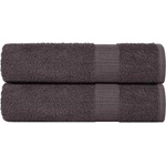 vidaXL Кърпи за душ FROGN 2 бр. Антрацит 70x140 см 360 г/м2 (136685)