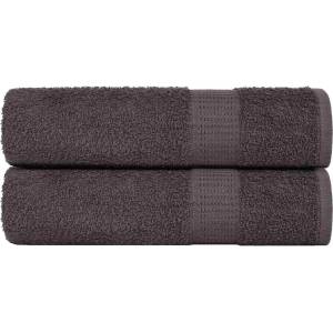 vidaXL Кърпи за душ FROGN 2 бр. Антрацит 70x140 см 360 г/м2 (136685)