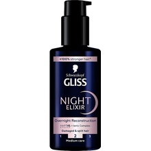 Schwarzkopf Gliss Night Elixir bezoplachový elixír na roztřepené konečky vlasů 100 ml