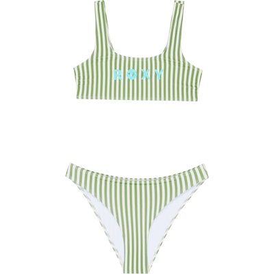 Roxy Детски комплект бикини Roxy Kid's Bico Active RG Bralette Set Bikini - Oil Green Vert Moda Stripe - размер 12 Years (750-2831-0115)