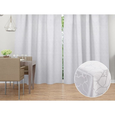 Biante Dekorační závěs Monako PM-123 Mramor bílý - šířka 270 cm 270x180 cm