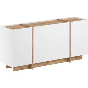 Kalune Design Бял скрин от декор от бор с отвор за кабели 180x80x45 cm Dorma - Kalune Design (632NRD1114)