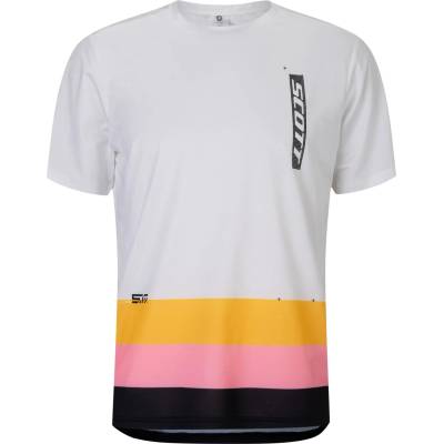 Scott Мъжка фланелка с къс ръкав за колоездене Scott Tee Tuned Sl S/S Cycling jersey - White (056-4079-0113)