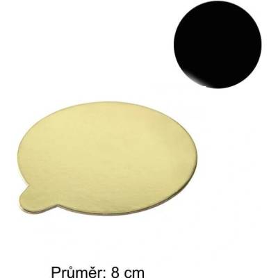 Pastry lepenková podložka zlatočerná pr.8cm