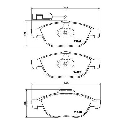 Sada brzdových platničiek kotúčovej brzdy BREMBO P 23 114
