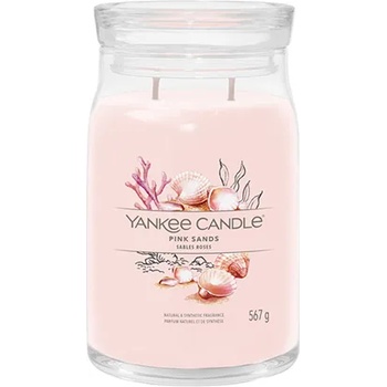 Yankee Candle Pink Sands голяма свещ с надпис 567 гр