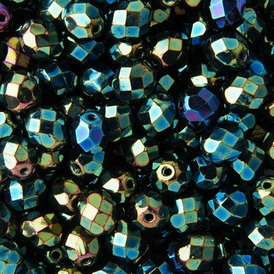 Manumi Brúsené koráliky 8mm Iris Green - 110 ks