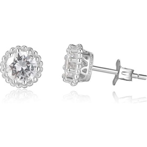 Silenti Jewelry Сребърни обеци "Привилегия" - Големи - 0.9см