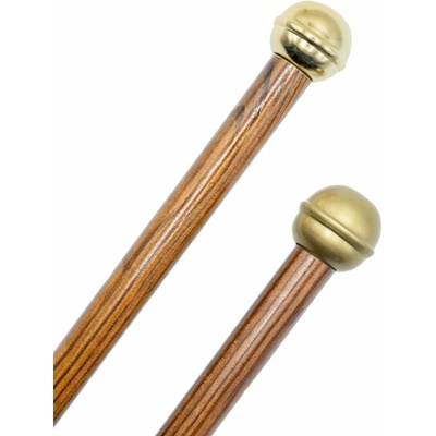 Žerď dřevěná se zlatou koulí - 1 kus – Zboží Dáma