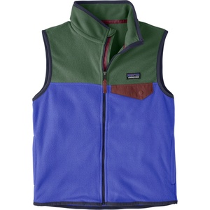 Patagonia Детски поларен елек Patagonia Kid's Micro D Snap-T Vest Fleece vest - Fitz Roy Massif: Eddy Blue (703-6943-0414)