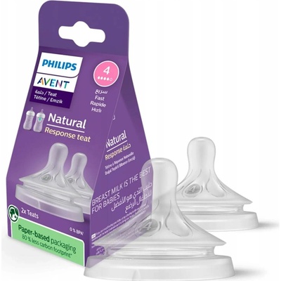 Philips Avent dudlík Natural Response na kaši 2 ks transparentní – Zboží Dáma