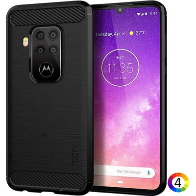 Motorola One Zoom Удароустойчив MOFI Carbon Fiber Калъф и Протектор