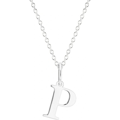 Gemmax Řetízek s písmenem „P“ bílé zlato GUSWN-43571-25841