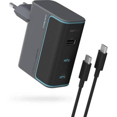 CUKTECH мрежово зарядно устройство с USB+2 Type-C изхода, 100 W, PD бързо зареждане 3.1 + кабел Type-C, ЧЕРНО CUKAD1003EUG (CUKAD1003EUG)