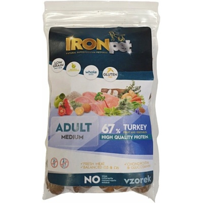 IRONpet Dog Adult Medium Turkey 0,1 kg