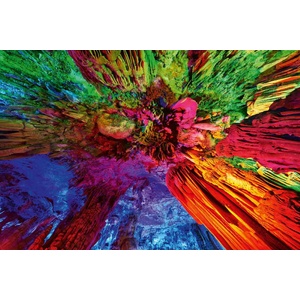 DIMEX ART Флизелинов фототапет цветни сталактити 375 x 250 см