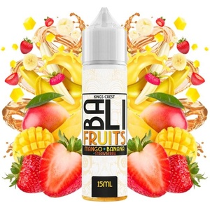 King's Crest Mango Banana Strawberry 15ml/60 Bali Fruits by Kings Crest