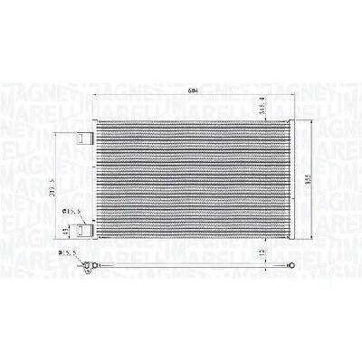 Kondenzátor, klimatizace MAGNETI MARELLI 350203860000