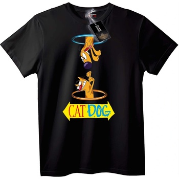 NOONEBRAND Тениска CatDog Карикатура - XL, White