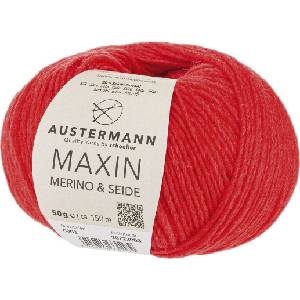 Austermann Maxin Merino & Seide 90320-03 Red Плетива прежда (90320-03)