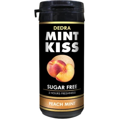 Dedra MINT KISS broskvovo-mátové osvěžující pastilky bez cukru peach mint 28 g