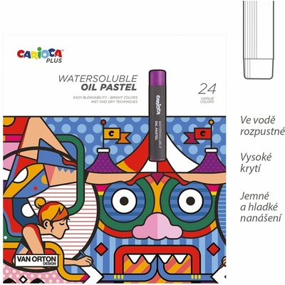 Carioca Plus olejové pastely 24 ks