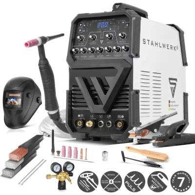 STAHLWERK Заваръчен апарат Stahlwerk AC/DC WIG/TIG 200 Puls ST IGBT Set Full / 10-200 А (1022)