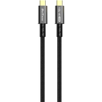 Image 1 of DeTech Кабел за данни DeTech DE-C-C, 100W, 4K, 10GB/s, Type-C - Type-C, PD, 1.0m, Черен - 40345