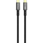 DeTech Кабел за данни DeTech DE-C-C, 100W, 4K, 10GB/s, Type-C - Type-C, PD, 1.0m, Черен - 40345