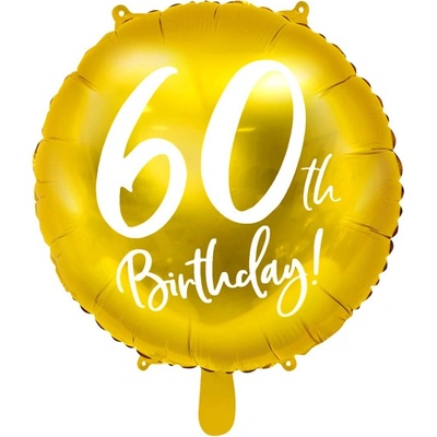 PartyDeco Fóliový balón 60tka zlatý