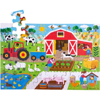 Bigjigs Toys Podlahové Farma 48 dílků