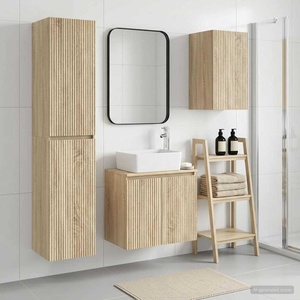 vidaXL Комплект мебели за баня 3 бр. Дъб сонома 33 x 34, 5 x 160 см (3406075)