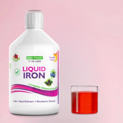 Swedish Nutra Tekuté Železo + B Komplex 500 ml