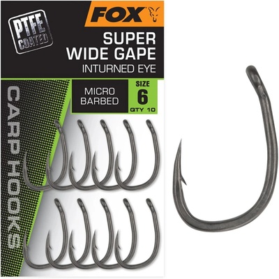 Fox Háčiky Super Wide Gape Out-Turned Eye 10 ks Veľ. 4