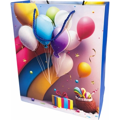 Dárková taška střední Happy Birthday se třpytkami Typ: 4
