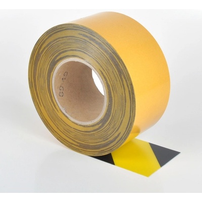 Univerzální podlahová páska WT-5125 – PVC, žluto-černá, 75 mm × 25 m