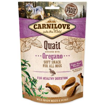 CARNILOVE Dog Semi Moist Snack Quail enriched with Oregano 200g