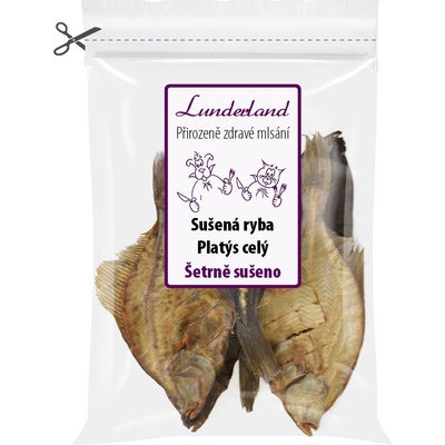 Lunderland Sušená ryba Platýs celý Váha: 250 g