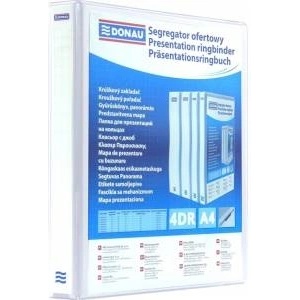 DONAU 4-ring binder A4 44mm white - mallbg - 19,40 лв